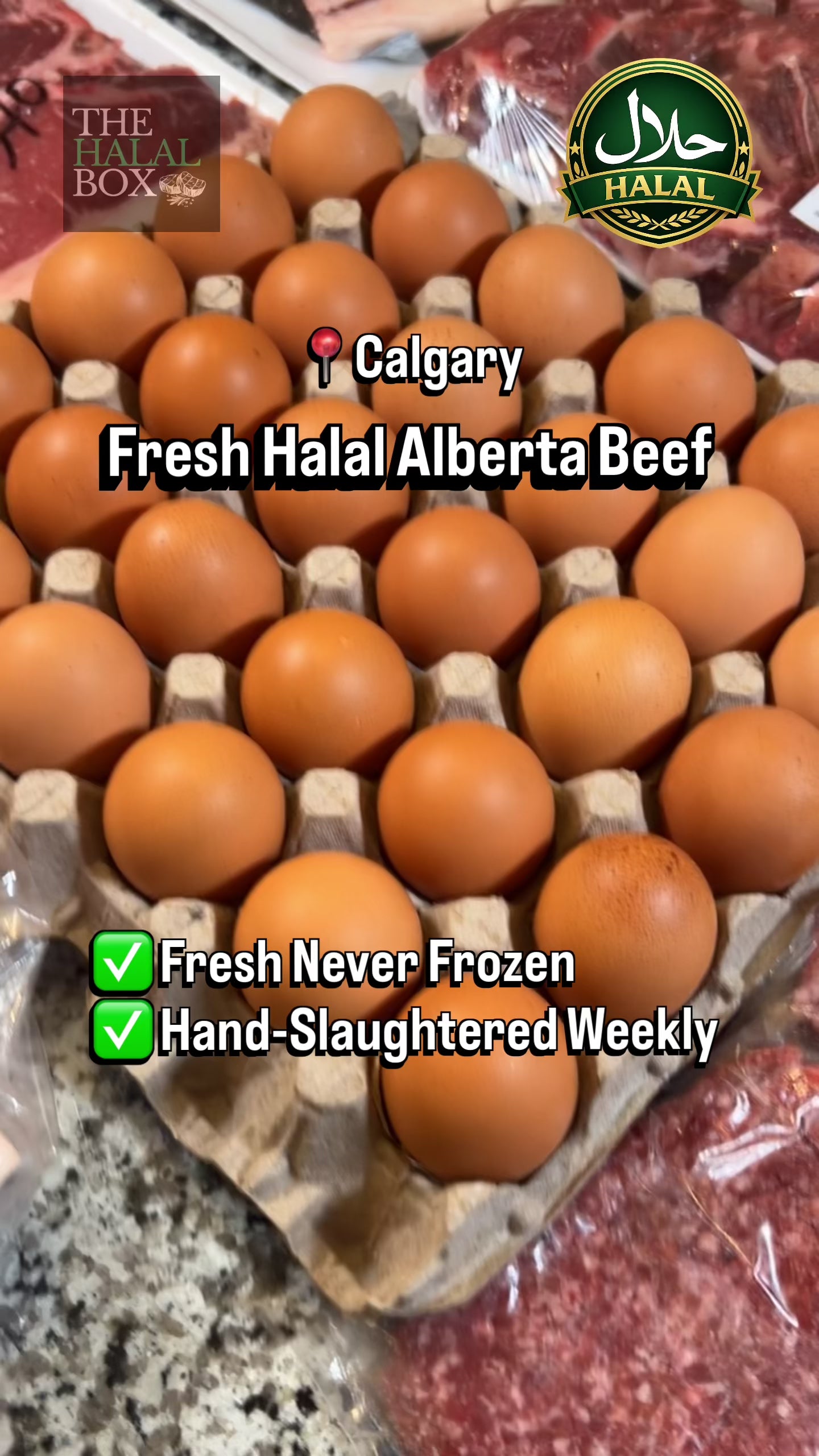 Fresh Alberta Halal Beef Box - 30 FREE Farm Eggs Included – The Halal Box